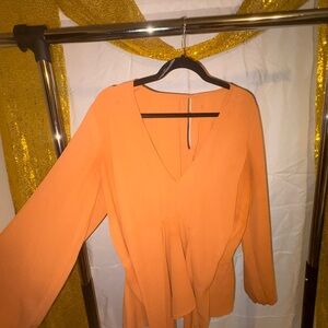 Elegant Orange Women's Top